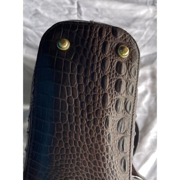 Brahmin Mercury Crescent Textured Leather Medium Asher Satchel Bag Purse - Picture 13 of 16